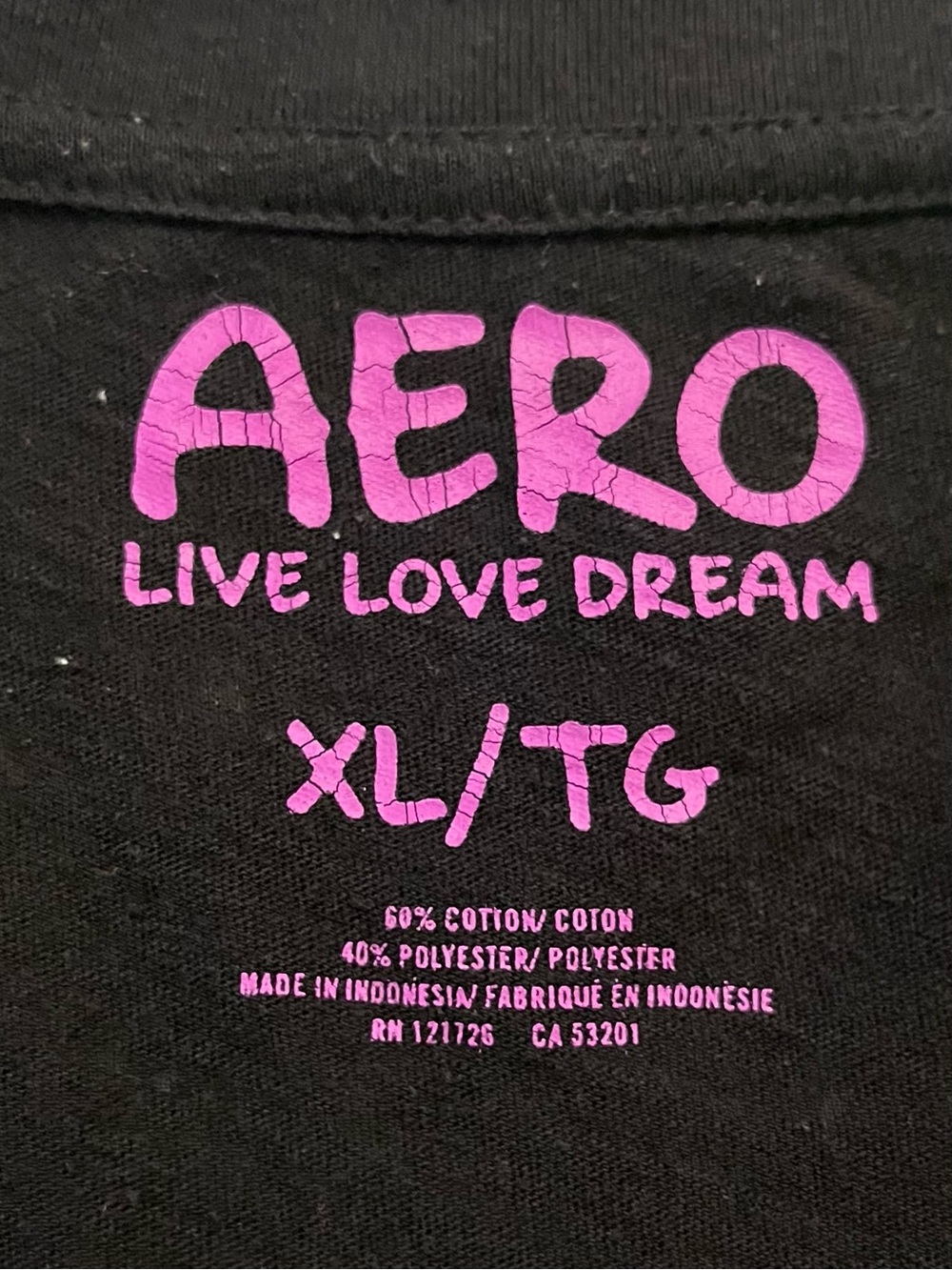 AEROPOSTALE Black Live Love Dream Palm Tree T-Shirt XL - Picture 4 of 4